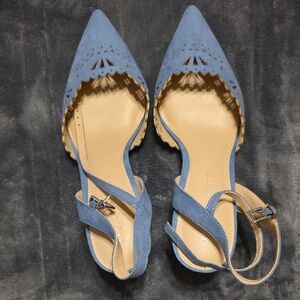 Kelly & Katie powder blue KK-ZABELL microsuede women's shoes